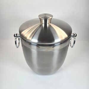 Bellemain 4368 Brushed Stainless Steel Double Wall Insulated Ice Bucket with Lid